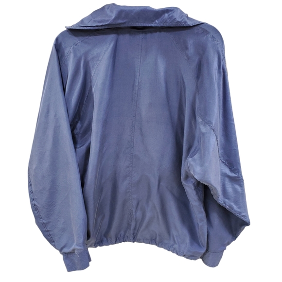 ONE RESOURCE Blue 100% Silk Jacket Vintage women's size Small - Picture 2 of 5